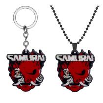Colar de chaveiro Cyberpunks 2077 Samurai Metal Accessory Colar de chaveiro Cyberpunks 2077 Samurai Metal Accessory