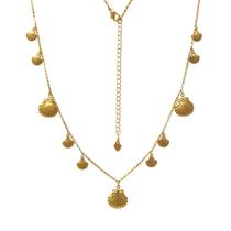 Colar de Conchas Folheado em Ródio Branco ou Ouro 18k SoftJoias