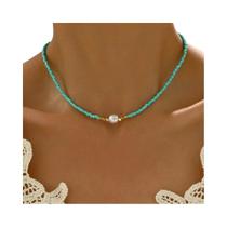 Colar De Contas De Arroz Trançadas Estilo Vintage Boêmio Feminino Acessório De Moda Para Festas E