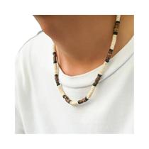 Colar De Contas De Madeira Para Homens, Estilo Surfer, Feito À Mão, Joia Geométrica Tribal Étnica