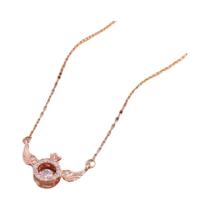 Colar De Coração De Aço Inoxidável Luxuoso Para Mulheres, Joia De Cadeia De Clavícula Da Moda