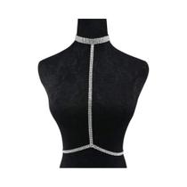 Colar De Corpo Feminino Sexy Com Strass Brilhante, Corrente De Biquíni E Arnês De Cristal Presente