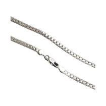 Colar De Corrente Banhado a Prata 5MM Lateral Completo 18-24 Polegadas Para Mulheres E Homens Joia