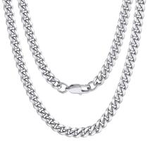 Colar de corrente ChainsPro Cuban Link 6 mm em aço inoxidável 316L