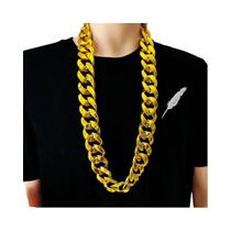Colar De Corrente Chunky Grande Em Acrílico Dourado Para Homens, Joias Masculinas De Corrente