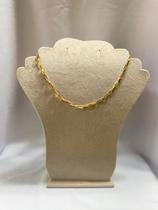 Colar de corrente clipe folheada