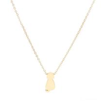 Colar de Corrente com Pingente de Cachorrinho Banhado a Ouro 18k