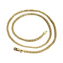 Colar De Corrente Cruzada Banho De Ouro 18K 5mm De Largura Para Mulheres E Homens Clássico Moderno