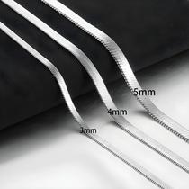 Colar De Corrente De Aço Inoxidável Para Mulheres, Estilo Snake, 3MM 4MM 5MM De Largura, Choker,