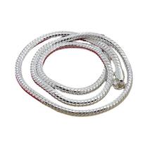 Colar De Corrente De Cobra Em Prata Esterlina 925 De 3mm, 16-30 Polegadas Para Mulheres E Homens,