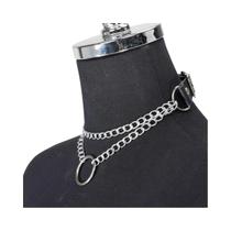 Colar De Corrente De Couro Gótico Feminino Acessório De Moda Diário