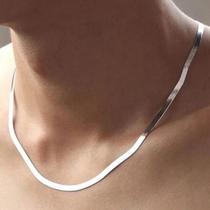 Colar de Corrente de Prata 4mm - Joia de Luxo para Casamento e Festa