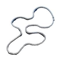 Colar De Corrente De Tênis Em Prata Esterlina 925 Com Zircônia Cúbica 5A De 3mm, 15-20 Polegadas,