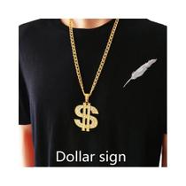 Colar De Corrente Grande Em Acrílico Dourado Para Homens, Estilo Punk, Corrente De Plástico