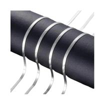 Colar De Corrente Plana Em Prata Com Design De Cobra Para Mulheres, Presente De Joalheria