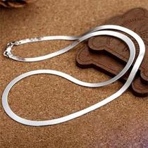 Colar De Corrente Prateada De 4MM Para Mulheres, Joias Finas De Luxo Para Casais, Presente De
