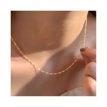 Colar De Corrente Simples Em Aço Inoxidável Dourado Para Mulheres, Corrente Fina Em Forma De O