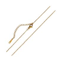 Colar De Corrente Torcida Em Aço Inoxidável Com Revestimento Em Ouro 18K PVD Ajustável DIY