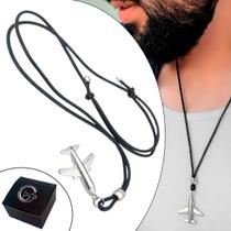 Colar de Couro Ajustável Tradicional Avião Colar de Couro Ajustável Tradicional Avião