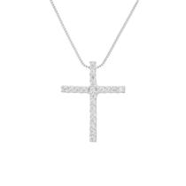 Colar de Cruz Cravejada de Zircônias em Prata 925 Colar de Cruz Cravejada de Zircônias em Prata 925