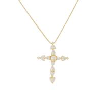 Colar de Cruz Semi Joia Banhado Ouro 18k Colar de Cruz Semi Joia Banhado Ouro 18k