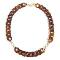 Colar de Elos de Resina Misto Banhado a Ouro 18k Colar de Elos de Resina Misto Banhado a Ouro 18k