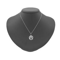 colar de ferradura bota botinha prata feminino gargantilha corrente aço inox choker alto qualidade