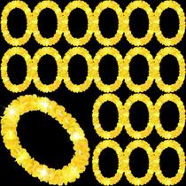 Colar de flores LED Sherr, 24 peças, amarelo brilhante, 100 cm Colar de flores LED Sherr, 24 peças, amarelo brilhante, 100 cm