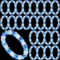 Colar de flores Sherr LED Hawaiian Leis 100 cm azul