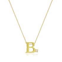 Colar de Letra com Zircônia