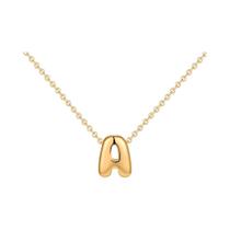 Colar De Letra Mini Em Ouro Folheado Para Mulheres E Adolescentes, Joias Com Pingente De Iniciais,