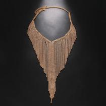 Colar De Luxo Com Grande Colarinho De Strass Brilhante Para Mulheres, Joia Para Vestidos De Festa E Colar De Luxo Com Grande Colarinho De Strass Brilhante Para Mulheres, Joia Para Vestidos De Festa E