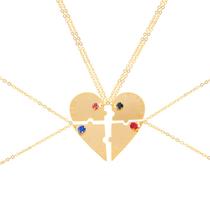 Colar De Melhores Amigas Best Friends Amizade 4 Pçs B18