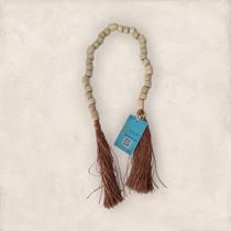 Colar de Mesa com Contas de Madeira