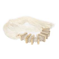 Colar De Mesa Com Fios De Seda Off-white e Quartzo Branco Com Banho Ouro 18K