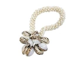 Colar de Mesa Conchas Resina Artesanal Decorativo 40cm Luxo