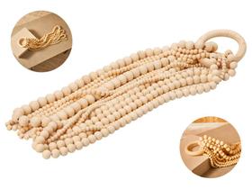 Colar De Mesa Decorativo Em Madeira Natural Adorno Grande Bolinhas Decoração Escritório Casa Rústico