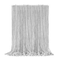 Colar de miçangas EOBOH Silver Christmas 50 unidades para mulheres e homens