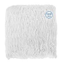 Colar de miçangas Huskein Mardi Gras 120 unidades de plástico branco