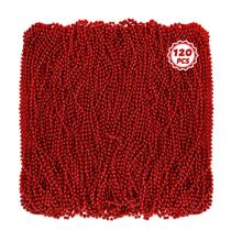 Colar de miçangas Huskein Red Mardi Gras 33cm de plástico x120