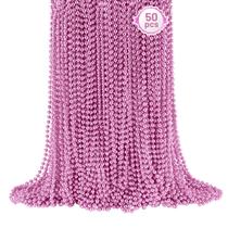Colar de miçangas SHAOQINLIN rosa 50 peças de lembrancinhas de festa de Mardi Gras Colar de miçangas SHAOQINLIN rosa 50 peças de lembrancinhas de festa de Mardi Gras