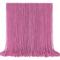 Colar de miçangas YAXINRUI Pink Mardi Gras 33 polegadas 144 unidades