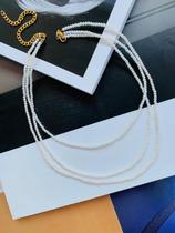 Colar de mini perolas colar triplo de perolas delicado