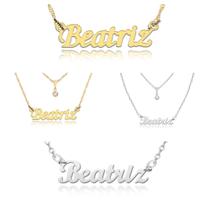 Colar de Nomes BeatrizFolheado a dourado Ou Preteada Prata Em Aço Inox Corrente De Letra Colar de Nomes BeatrizFolheado a dourado Ou Preteada Prata Em Aço Inox Corrente De Letra