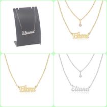 Colar de Nomes Eliana Folheado a dourado Ou Preteada Prata Em Aço Inox Corrente De Letra Colar de Nomes Eliana Folheado a dourado Ou Preteada Prata Em Aço Inox Corrente De Letra