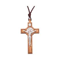 Colar De Oração Cruz Unissex Em Madeira E Metal, Joia Cristã De Jesus, Presente De Batismo Com Corda Colar De Oração Cruz Unissex Em Madeira E Metal, Joia Cristã De Jesus, Presente De Batismo Com Corda