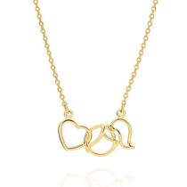 Colar de ouro 18k feminino coração elo cadeado e menina cabelo preso rommanel 532431 Colar de ouro 18k feminino coração elo cadeado e menina cabelo preso rommanel 532431