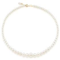 Colar de ouro 18k feminino perola rommanel 47cm 45cm 531735