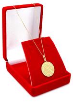 Colar De Ouro 18k Gargantilha Feminina Veneziana 40cm Pingente Pai Nosso