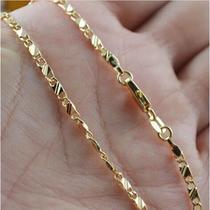 Colar De Ouro 18K Para Mulheres E Homens, Tamanho Ajustável De 16 a 30 Polegadas, Joia De Moda